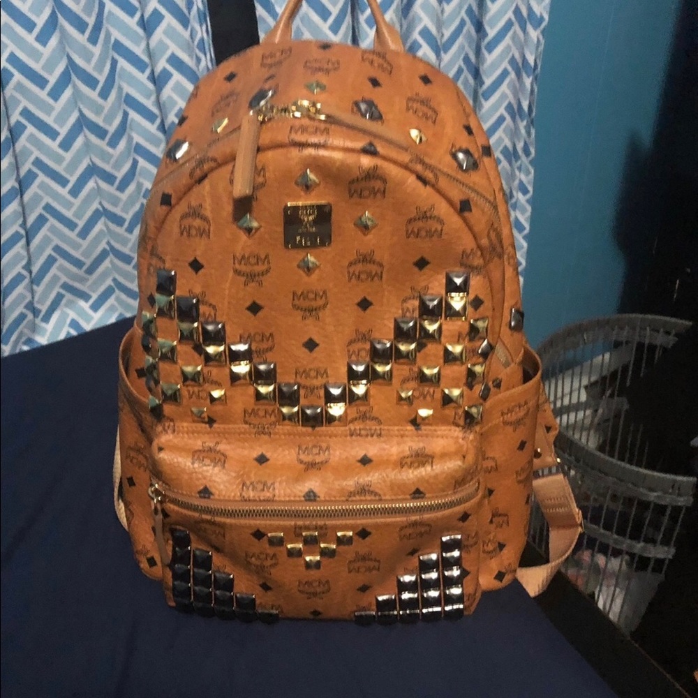 Mcm stud backpack